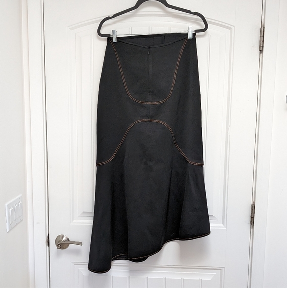 NWT Ellery Orbit Asymmetrical Black Midi Skirt, size US 6 - Picture 3 of 5